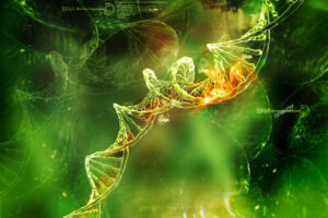 Digital illustration of  DNA